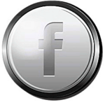 FACEBOOK LOGO - SILVER