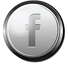 FACEBOOK LOGO - SILVER